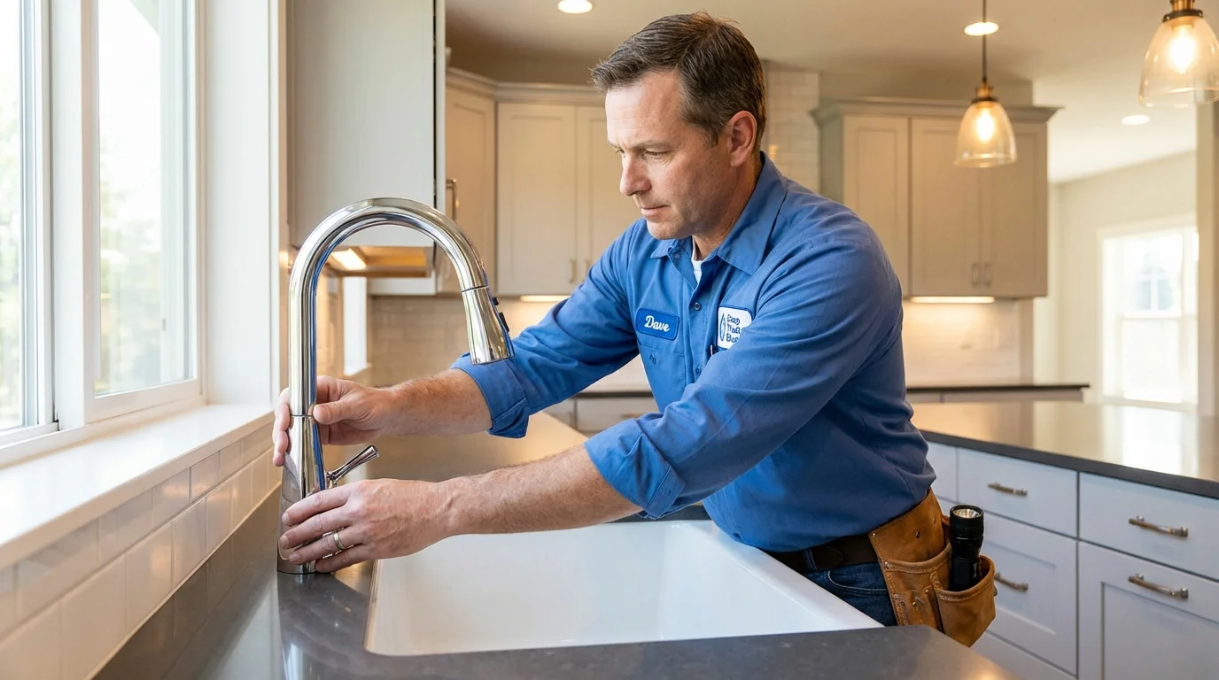 Kitchen faucet installation by Johns Plumbing LLC in Griffin